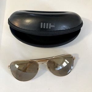Mosley tribes gold aviator sunglasses unisex